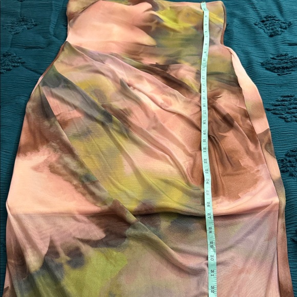 ASOS DESIGN bandeau midi dress with drape mesh bodice - Picture 8 of 9